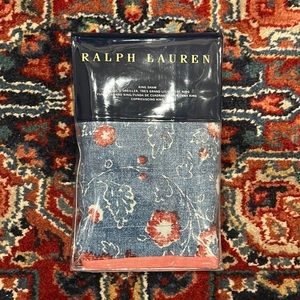 Ralph Lauren Home, Indigo Traveler Floral, king sham.  NWT, 2 available